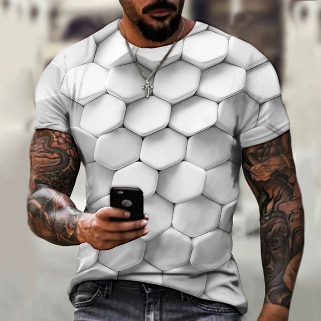 3D T Shirt For Men Fashion Hip Hop O-neck Short Sleeve Tops Abstract Harajuku Men's T-shirts Ove