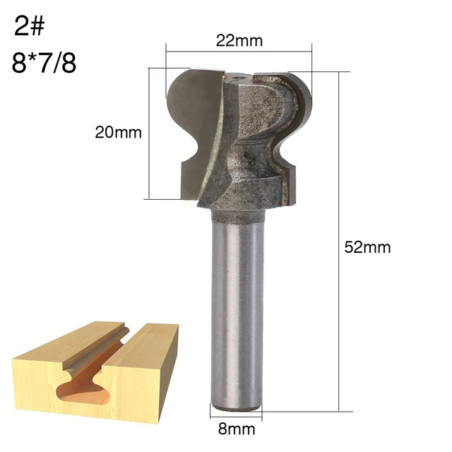 1pc 8mm Shank Classical Double Finger Wood Router Bit C3 Carbide Wood Drawer Milling Cutters Woodwor