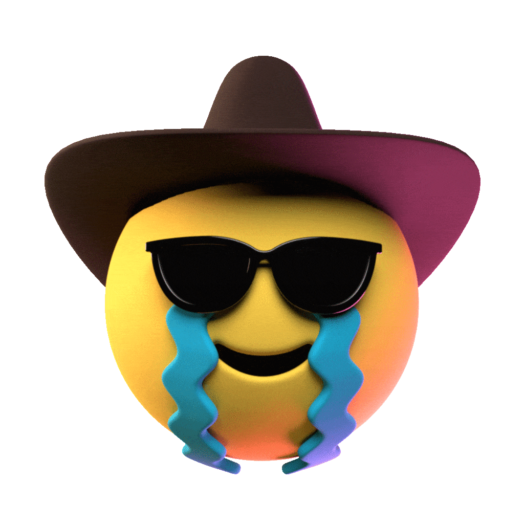 Crying Cowbow Emoji GIF
