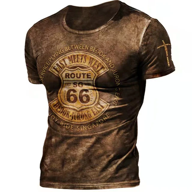 Vintage T Shirts for Men 3D Print American Tee Top Short Sleeve Oversized Hip Hop O-Neck Cotton T Sh