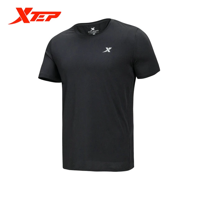 Xtep Men's Summer Pure Color T-shirt Men's Casual Top Men's Sports Pure Cotton Short Sle