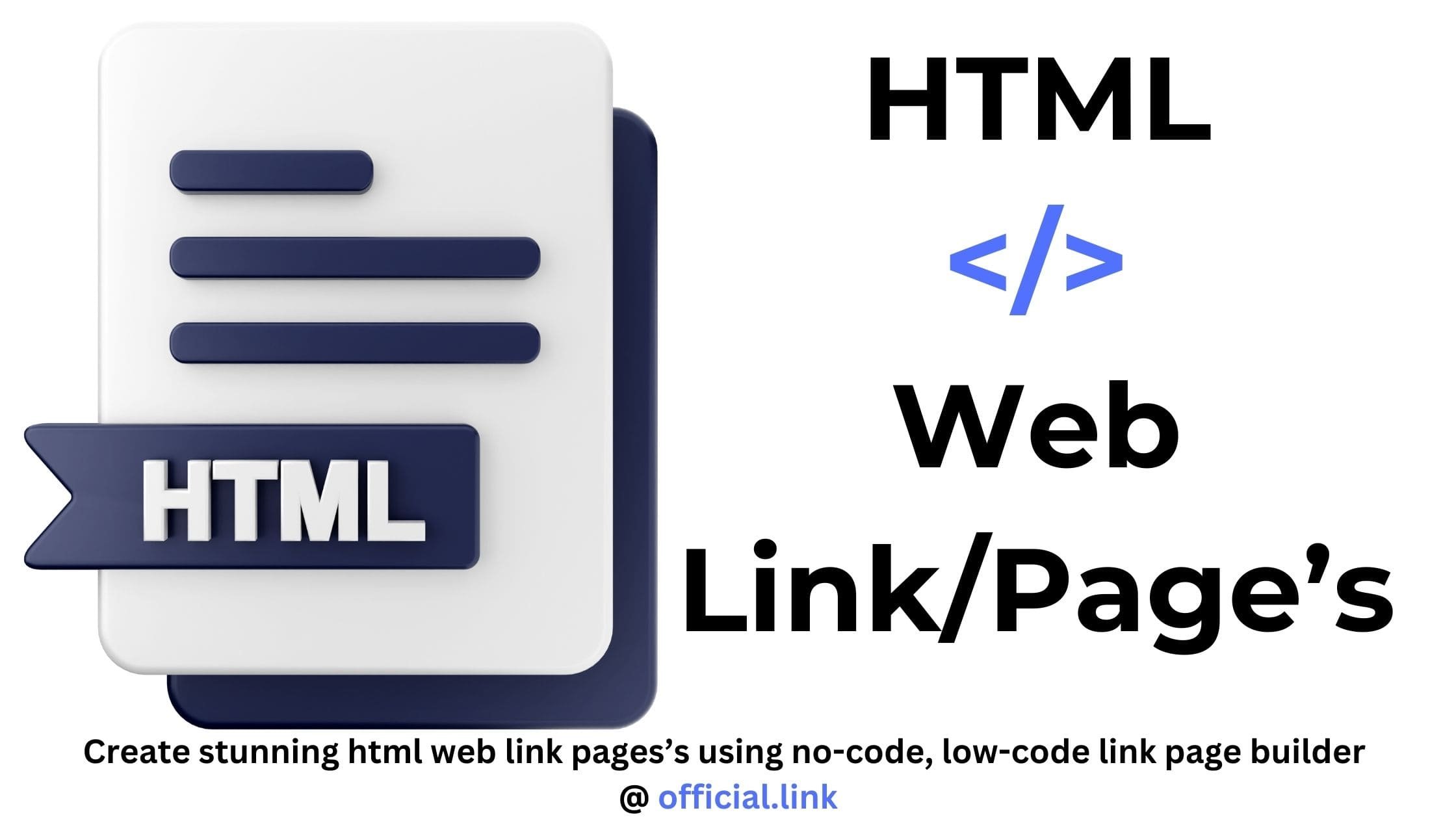 Create static HTML websites; no web hosting fees; use our free interface for your next project.