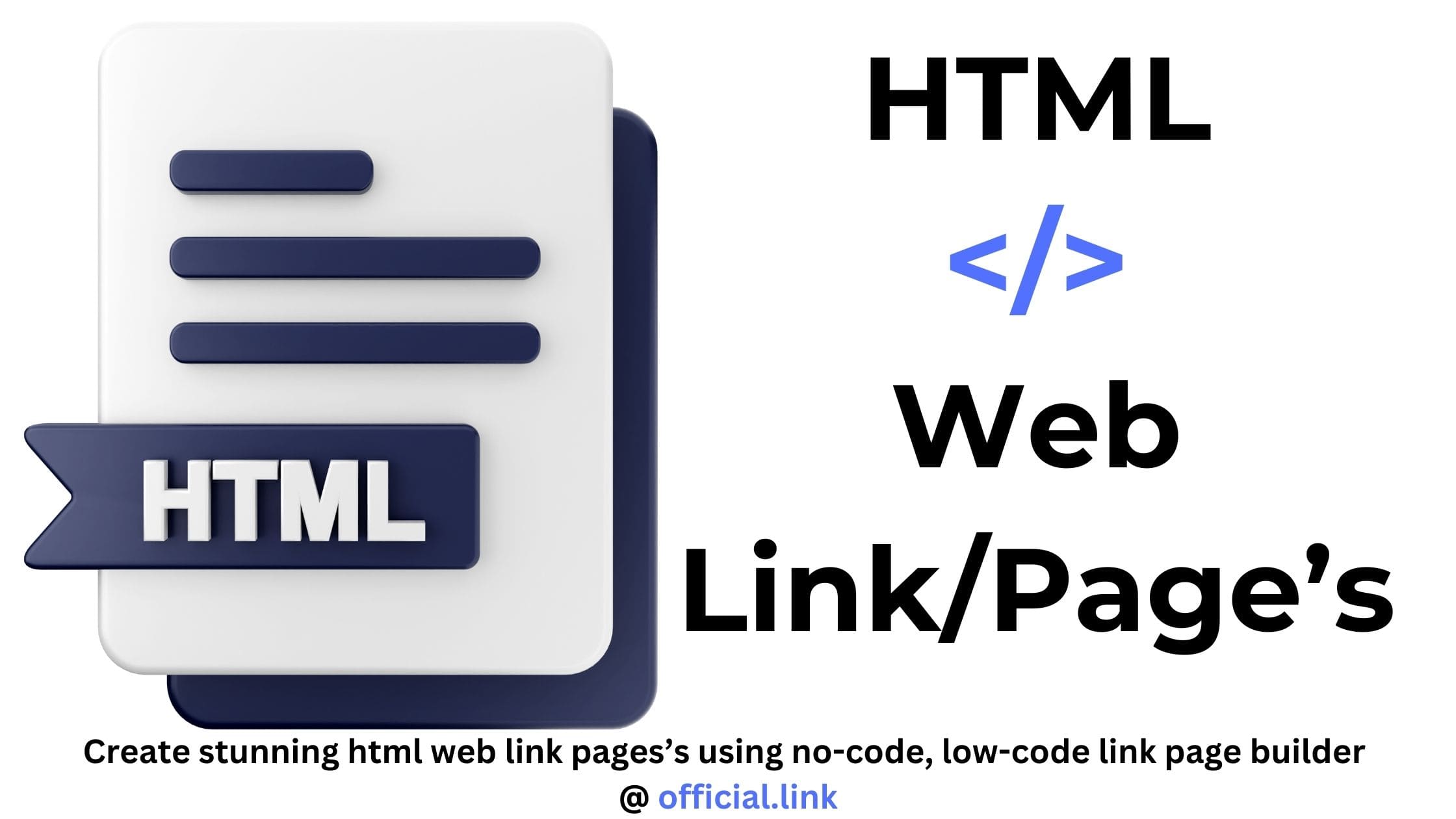 Create an HTML Web Link Page